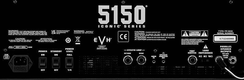 EVH 5150 ICONIC SERIES 15W 1X10 COMBO のバックパネル
