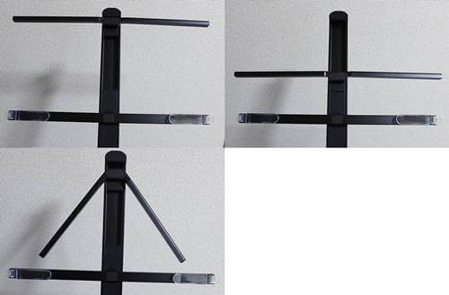 KraftGeek Capsule Music Standの上部のバーは譜面のサイズに合わせて柔軟に調整可能